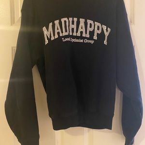Madhappy oversize black white silver sweatshirt